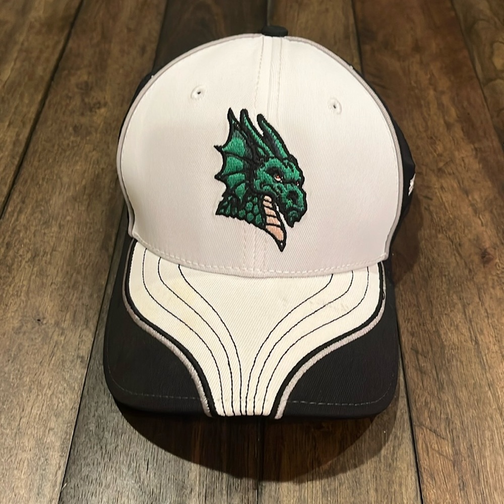 Dayton Dragons Black/White Baseball Hat w/ Velcro strap One Size Fits Most